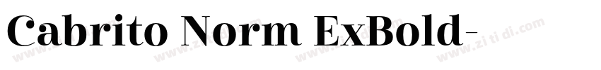 Cabrito Norm ExBold字体转换